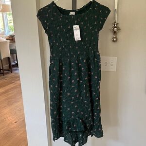 Abercrombie Kids Dark Green Floral Dress